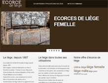 Tablet Screenshot of ecorce-de-liege.com